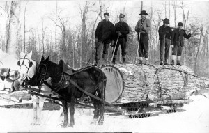 Harts Camp in 1910, a logging site in southern Grand Traverse County.