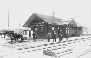New Lake Ann depot, ca. 1892.