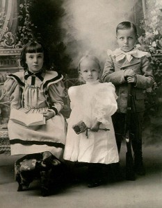 Claribel, Olive and William, children of Joseph and Rose Wilhelm.