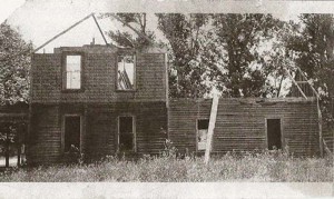 The shell of the Brautigam family home, mid-construction, where Eileen was raised on the corner of Fenton and George Streets in the village of Kingsley. Image courtesy of the author.