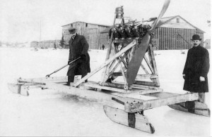 Andrew Smith's 16-cylinder engine trials on icy Grand Traverse Bay.