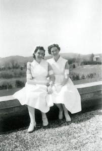 Frances V. Fall (Beattie) and classmate Fern Rinehart (Collins)