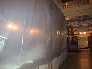 The General Store display is temporarily closed and under wraps for protection.