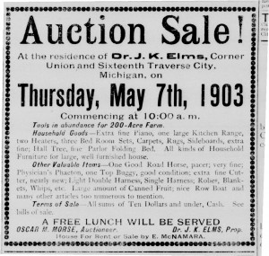 Traverse City "Record Eagle," May 1903.