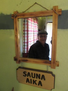 Sauna Aika, or "Sauna Time" in Finnish. Portrait of Arthur Image courtesy of the author, Fall 2016.