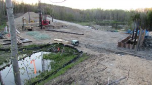 Deconstruction activities at Boardman Dam, May 2016. Image provided by the author.