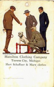 Hamilton's Clothing Company, advertisement, undated. From the Grand Traverse Pioneer and Historical Society Collection, 4636.