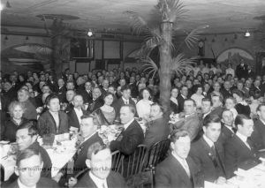 Czech-Slovak Protective Society (C.S.P.S.) was a national Bohemian social club. Pictured here is a Christmas Party held in the Traverse City Hall, 1911. From the Grand Traverse Pioneer and Historical Society Collection, 1802.