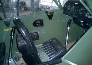 Interior of 1946 Piper Cub. This particular plane was purchased by actor Steve McQueen for his wife, Barbara. Image courtesy of Steve McQueen Online.