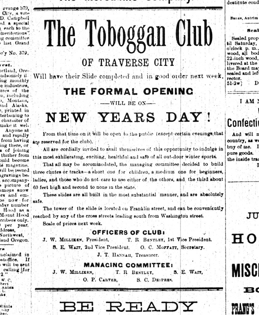 When Toboggans Were King A Short History of the Sport in Traverse City