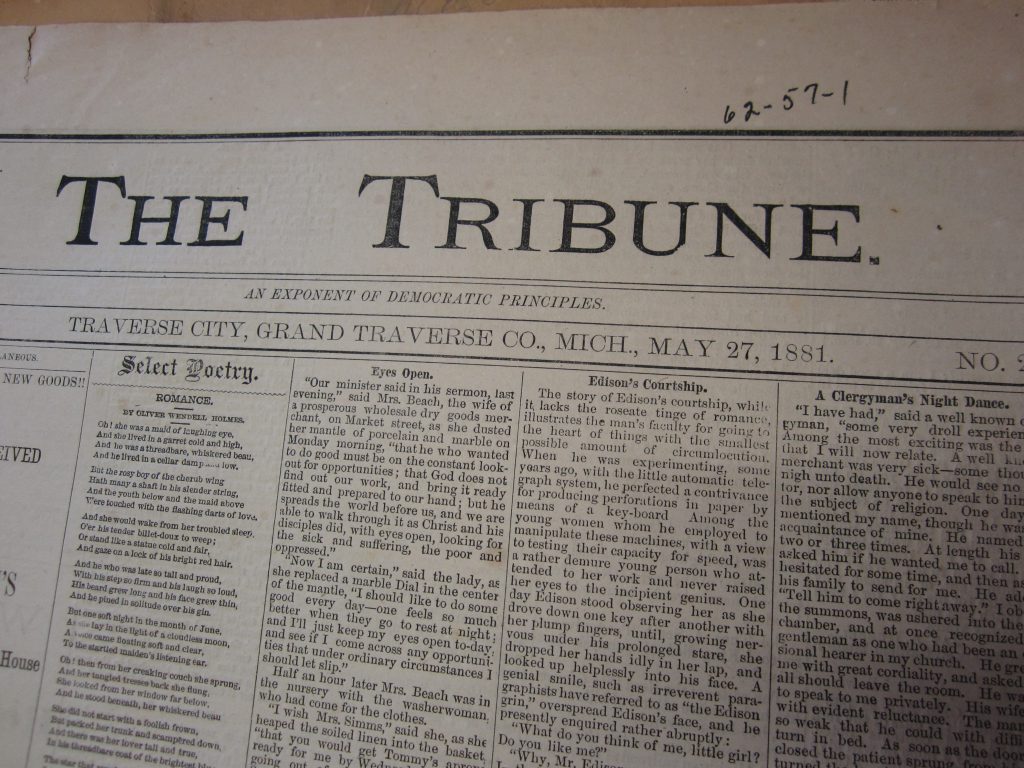 “The Tribune”: A New Newspaper to Illuminate Our Past | Grand Traverse ...